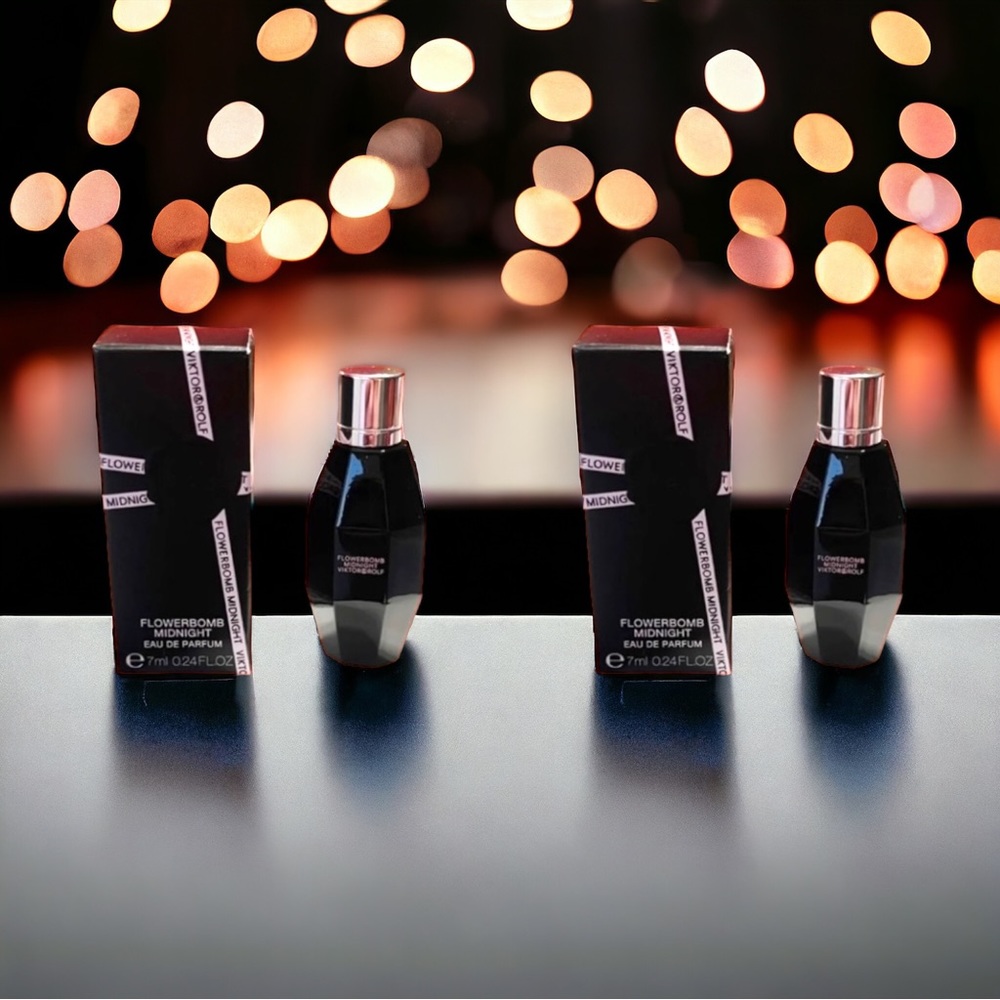 Lot Of 2 VIKTOR & ROLF FLOWERBOMB MIDNIGHT EDP TRAVEL SIZE 0.24oz/ 7ml NIB